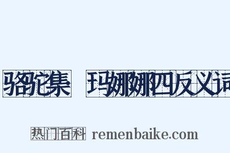 骆驼集·玛娜娜四反义词是什么意思的图片